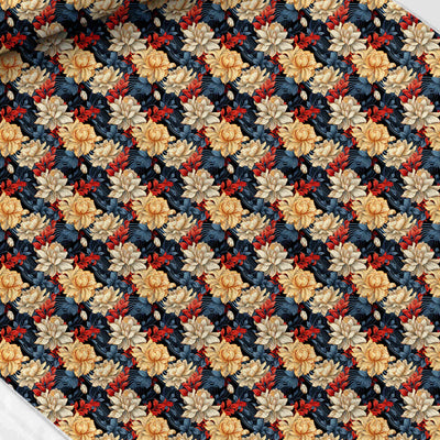 Floral print fabric