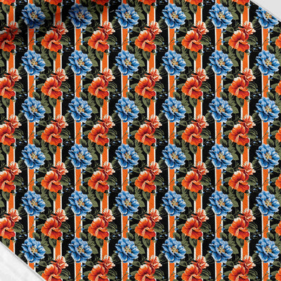 Floral print fabric