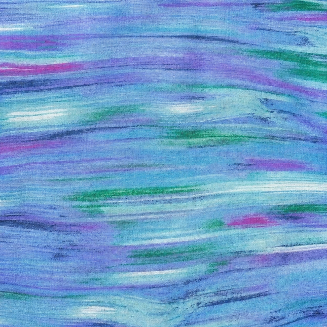 Blue & Pink & Green Abstract Brush Strokes Print Fabric — design 851CD-SBGP/DS-54, Clothwala