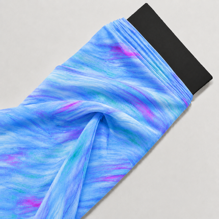Blue & Pink & Green Abstract Brush Strokes Print Fabric — design 851CD-SBGP/DS-54, Clothwala