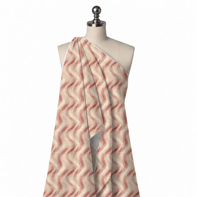 Draped on a mannequin: all-over vertical serpentine waves made of fine dry-brush strokes, design Design No_3929, Clothwala