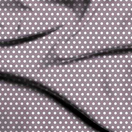 Burnished Lilac Polka Dot Print Fabric — flat fabric view, design 20430, Clothwala