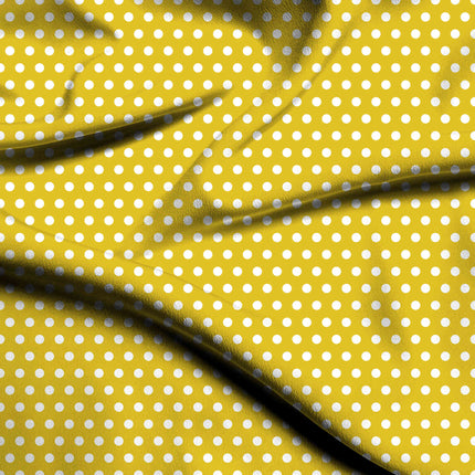 Citrus Bright Polka Dot Print Fabric — flat fabric view, design 20441, Clothwala