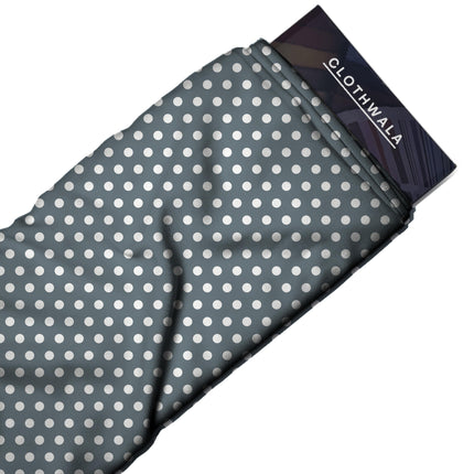 Dutch Canal Polka Dot Print Fabric — 2026 polka dot trend fabric, design 20448, Clothwala