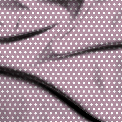 Mauve Haze Polka Dot Print Fabric — flat fabric view, design 20427, Clothwala