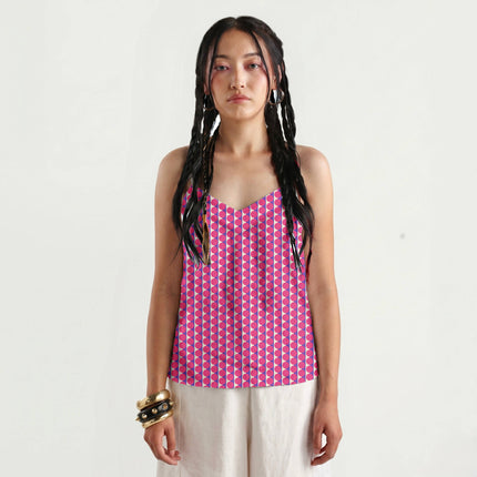Purple & Pink Dot Stripe Print Fabric for women's dresses, design 20515, Clothwala
