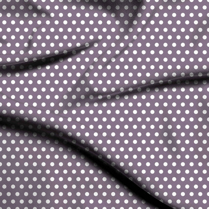 Smoke Mauve Polka Dot Print Fabric — flat fabric view, design 20434, Clothwala