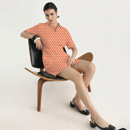 Soft Muskmelon Polka Dot Print Fabric in 2026-27 trending womenswear, design 20413, Clothwala