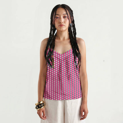 Teal & Pink Dot Stripe Print Fabric for women's dresses, design 20505, Clothwala