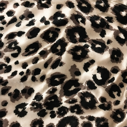 Cream & Dark Brown Leopard Spots Print Fabric — design 385US-VBCT/DS-91, Clothwala