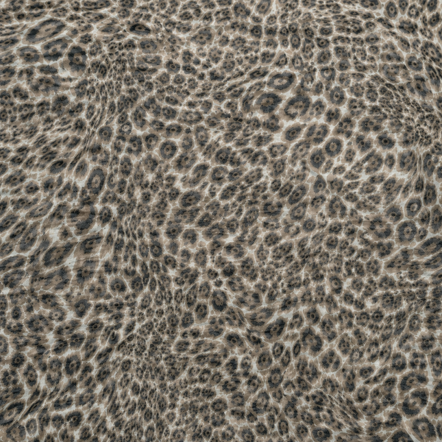 Cream & Dark Grey Leopard Spots Print Fabric — design DS-23, Clothwala