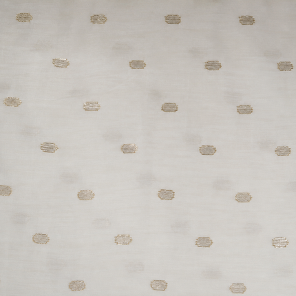 Cream & Gold Solid Poly Chiffon Fabric — design 870SB-ABJI/DS-127, Clothwala