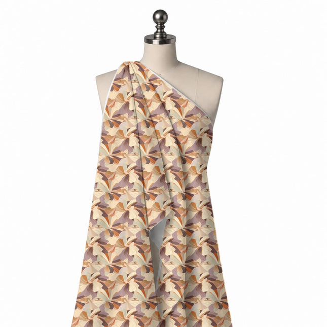 Draped on a mannequin: large-scale all-over print of overlapping flat-shaded bow loops, design Design No_4397, Clothwala
