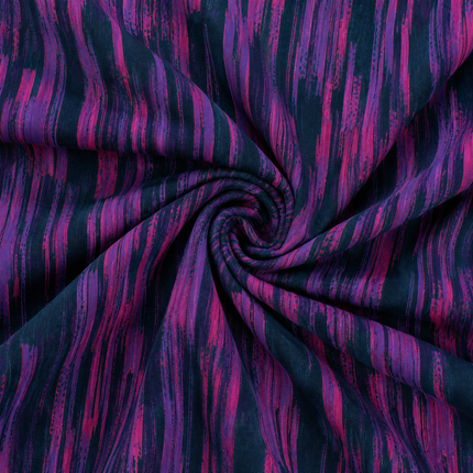 Dark Blue & Purple & Pink Abstract Brush Strokes Print Fabric — design DS-170, Clothwala