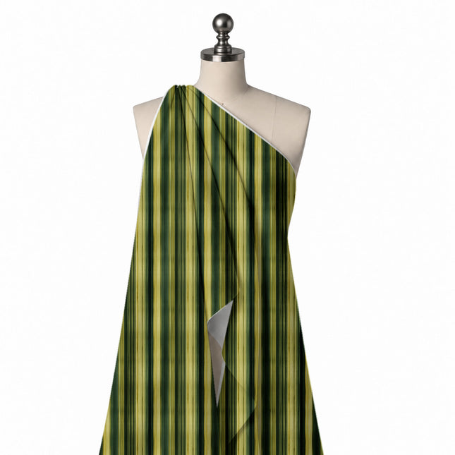Draped on a mannequin: two-tone vertical stripes of varied widths with soft shaded, design Design No_3925, Clothwala