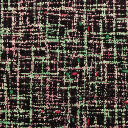 Dark Purple & Light Green Textured Plaid Grid Print Fabric — design 1422DSG-SBGP/DS-89, Clothwala