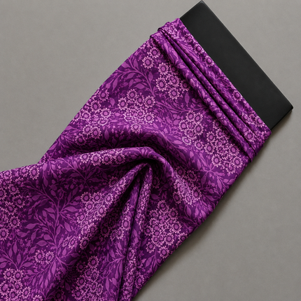 Dark Purple & Light Purple Ditsy Floral Clusters Print Fabric — design 1327RC-RF/DS-574, Clothwala
