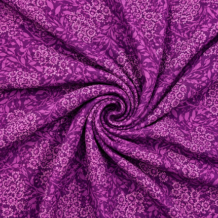 Dark Purple & Light Purple Ditsy Floral Clusters Print Fabric — design 1327RC-RF/DS-574, Clothwala