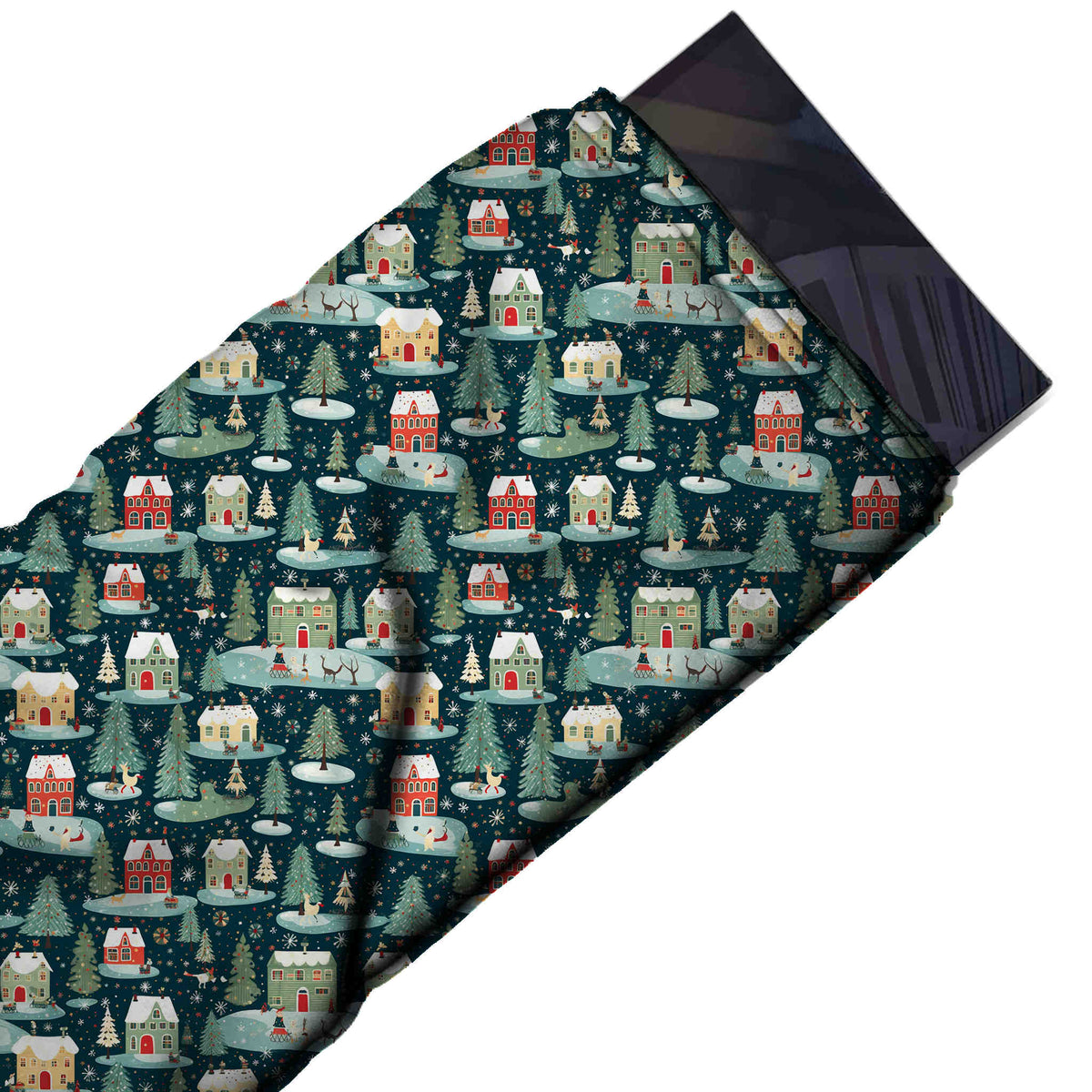 Flat fabric swatch: one-way all-over print of small red, design Design No_4645, Clothwala