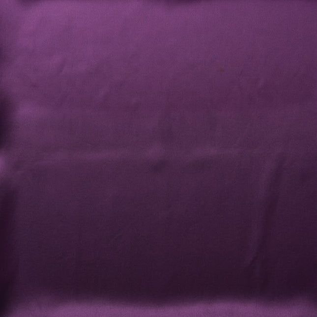 Deep Purple & N/A Solid Poly Japanese Satin Fabric — design DS-77, Clothwala
