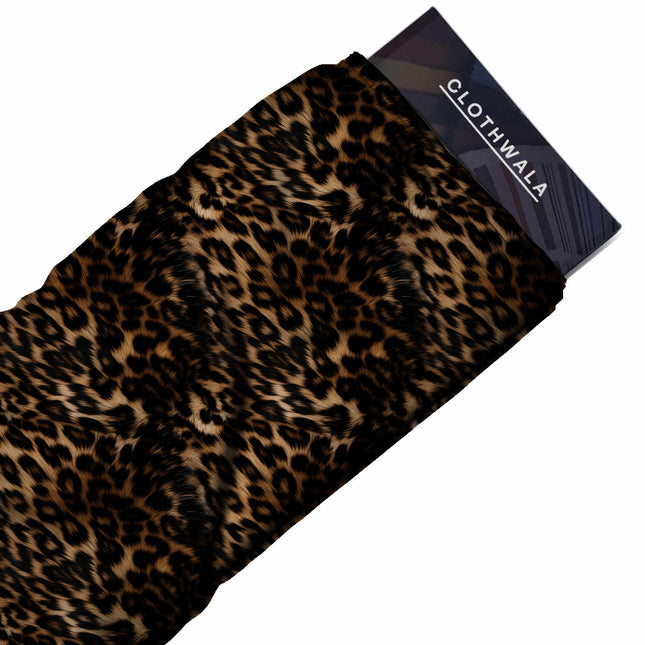 espresso black animal print fabric draped — kurti styling