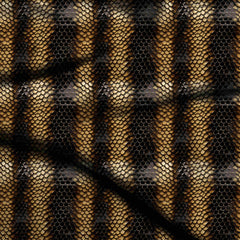 jet black animal digital print fabric texture — large scale closeup