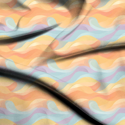 peach nectar abstract fabric detail — textured finish digital print closeup