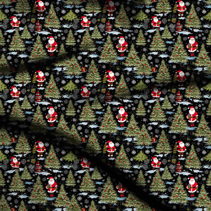 Forest Green Other Digital Print Fabric for Set | Textured Ethnic Wear - 4771