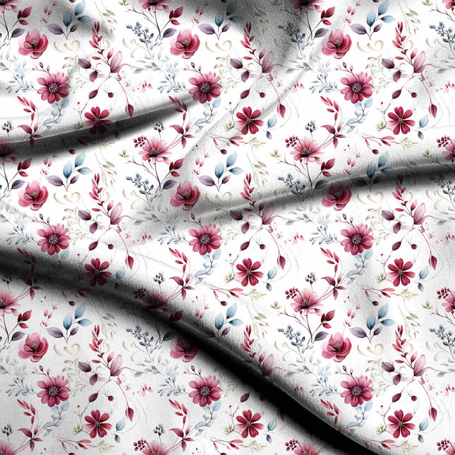 ivory cream floral print fabric draped — saree styling