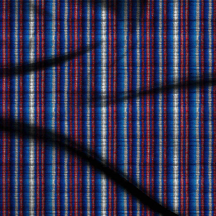 cobalt blue stripes digital print fabric texture — fine scale closeup