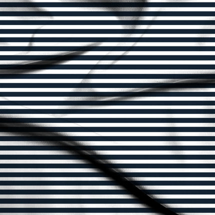 midnight blue stripes digital print fabric texture — medium scale closeup
