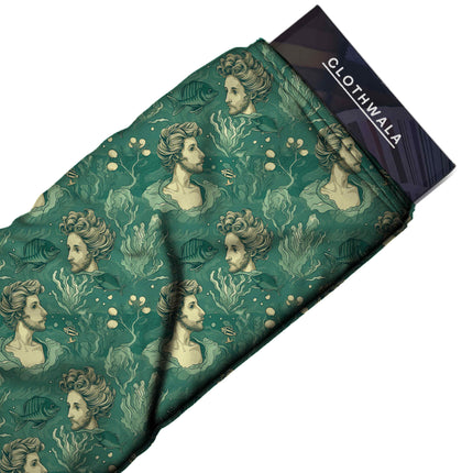 teal other all-over print pattern — medium scale repeat layout