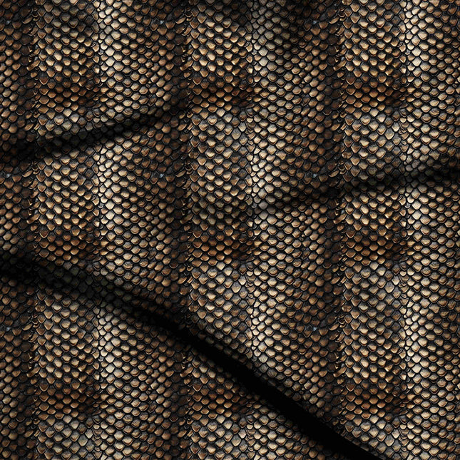 dark brown animal digital print fabric texture — medium scale closeup
