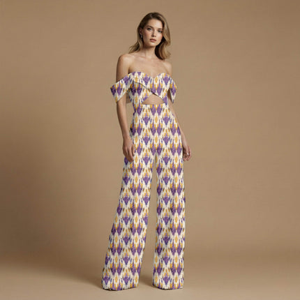 ivory cream ethnic all-over print pattern — medium scale repeat layout