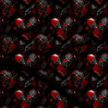 ruby red geometric digital print fabric texture — medium scale closeup