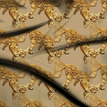 camel animal digital print fabric texture — medium scale closeup