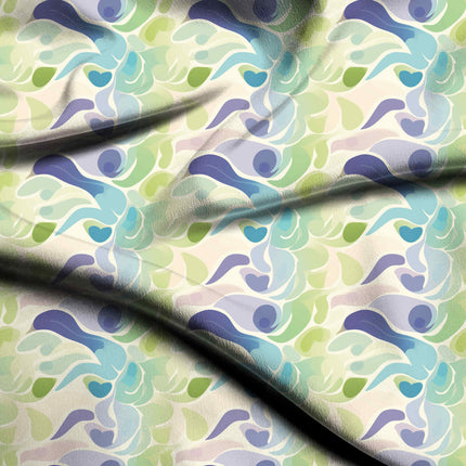 periwinkle blue abstract digital print fabric texture — medium scale closeup