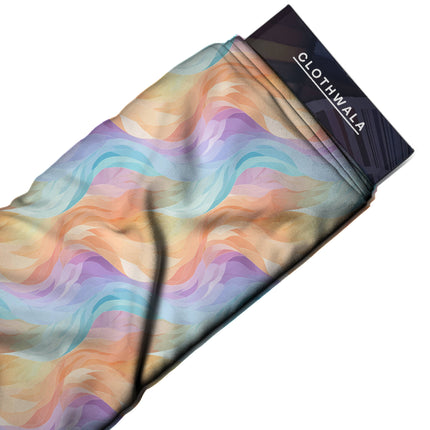 soft peach abstract all-over print pattern — medium scale repeat layout