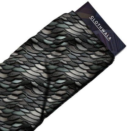 jet black animal print fabric draped — handbag styling