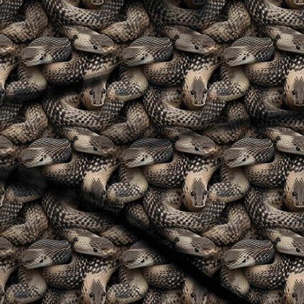 khaki animal digital print fabric texture — medium scale closeup