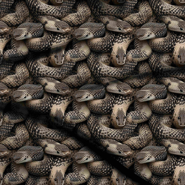 khaki animal digital print fabric texture — medium scale closeup