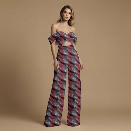 burgundy animal all-over print pattern — medium scale repeat layout