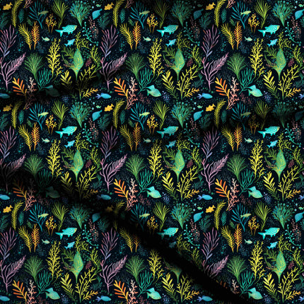 midnight blue other digital print fabric texture — medium scale closeup