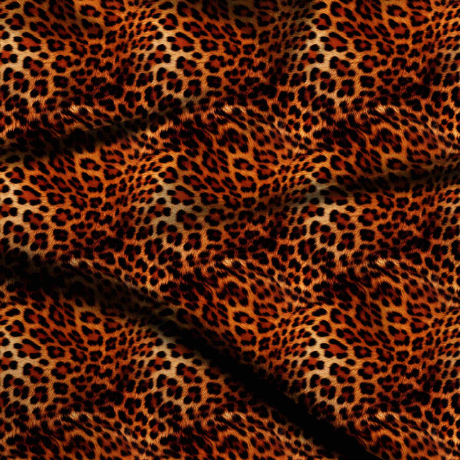 burnt sienna animal digital print fabric texture — medium scale closeup