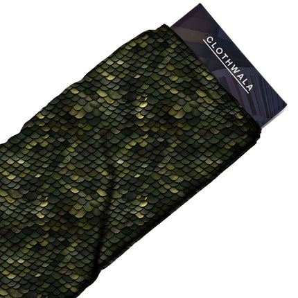forest green animal all-over print pattern — fine scale repeat layout