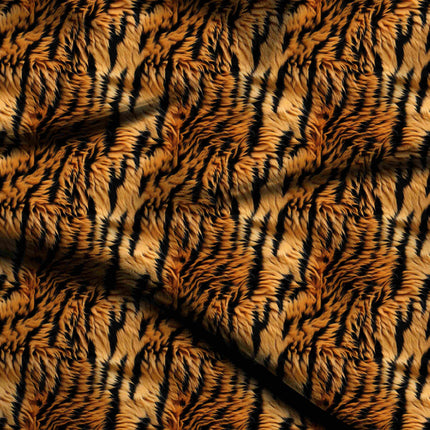 saffron animal digital print fabric texture — large scale closeup