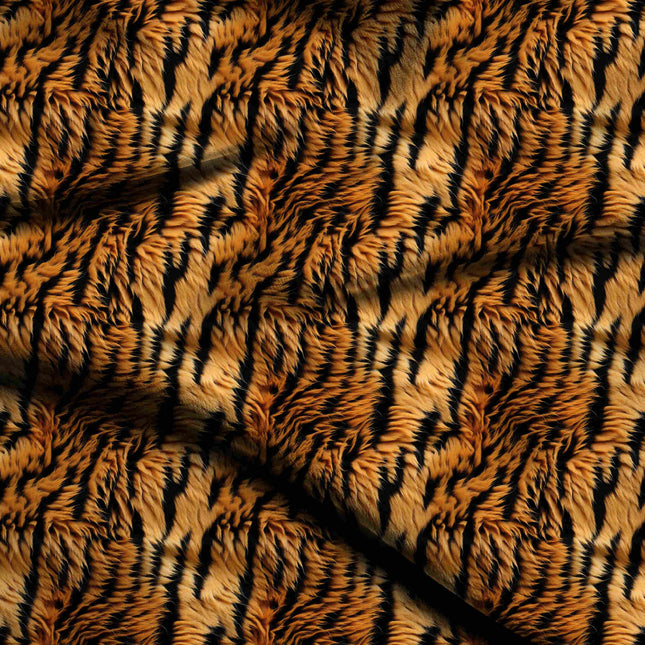 saffron animal digital print fabric texture — large scale closeup