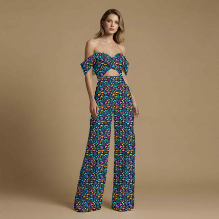 electric cyan animal all-over print pattern — medium scale repeat layout