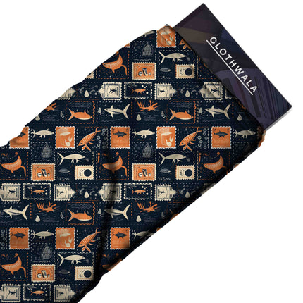 midnight blue other all-over print pattern — medium scale repeat layout