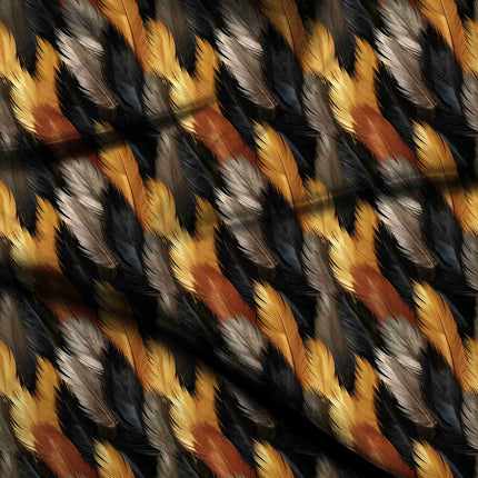 metallic gold animal digital print fabric texture — medium scale closeup